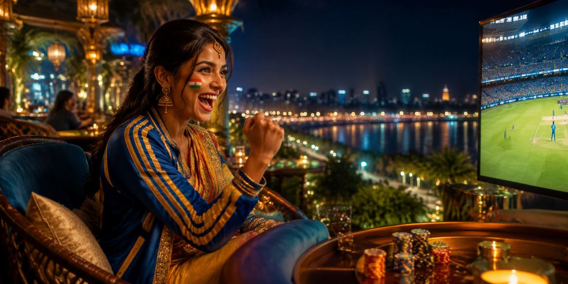 Person using a mobile device for online betting in India
