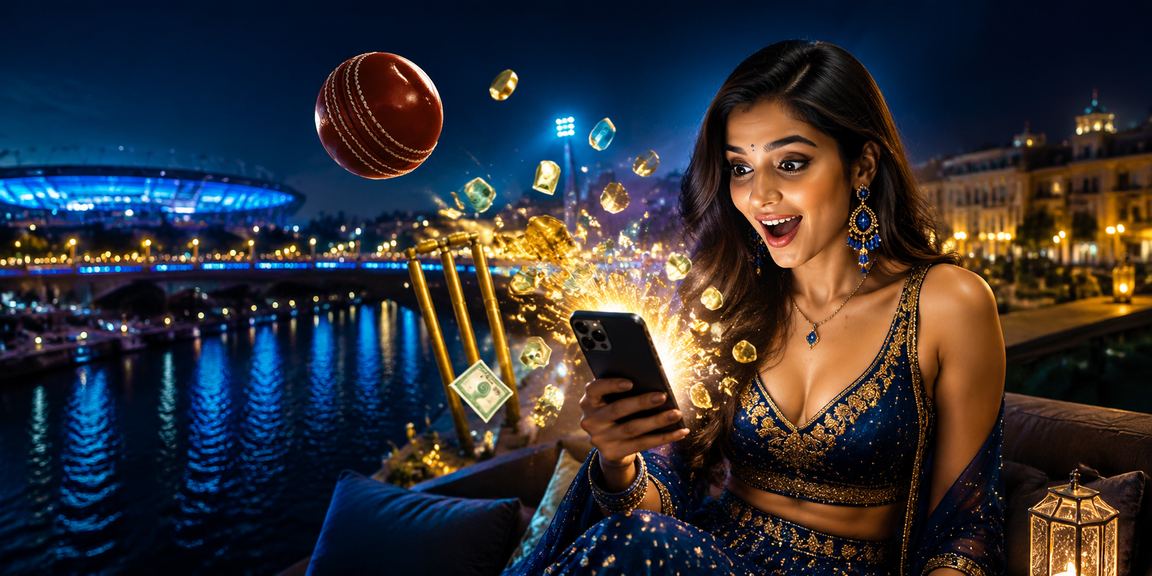 Indian cricket fans watching a match and placing bets online